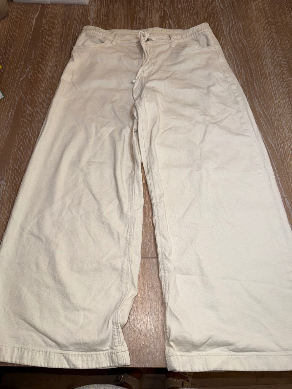 AE Dreamy Drape Stretch Low-Rise Ultra Wide-Leg Pants Size 12 SHORT